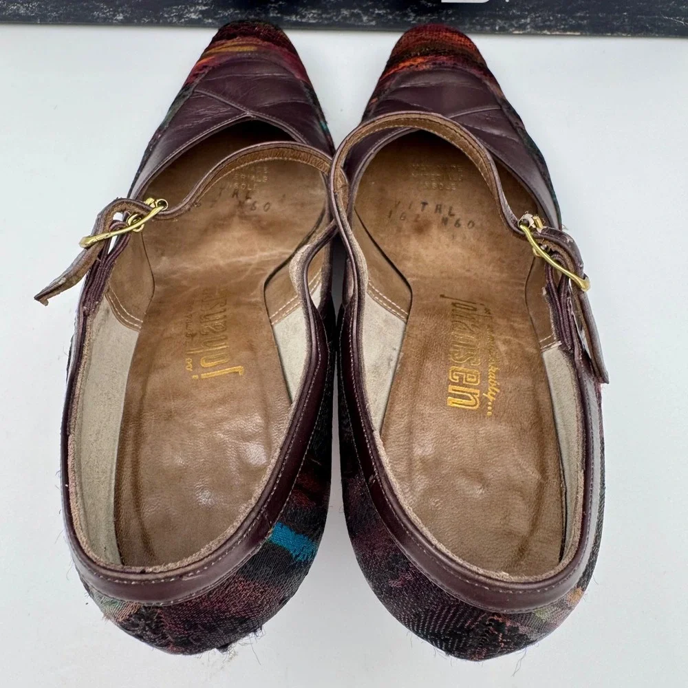 True Vintage 40s/50s Johansen Mary Jane 6N Rich Tapestry Heels w/ Box